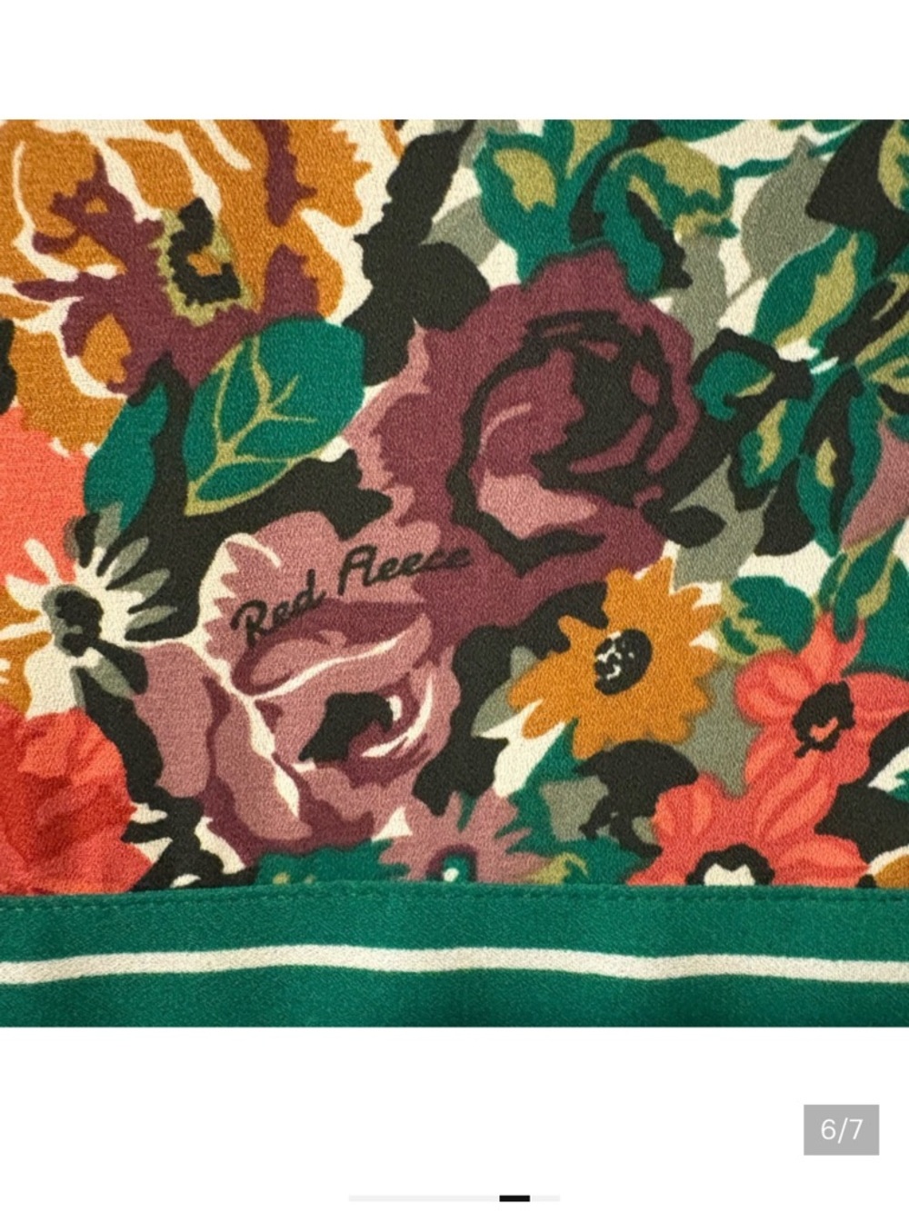 Brooks Brothers Red Fleece Floral Print Pleated Long Sleeve Shirt Dress size 4 - Picture 6 of 7